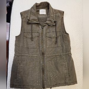 Velvet by Graham and Spencer- Green/Dark Olive Vest